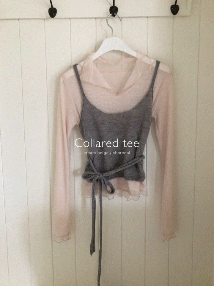 Collared tee(2 colors)