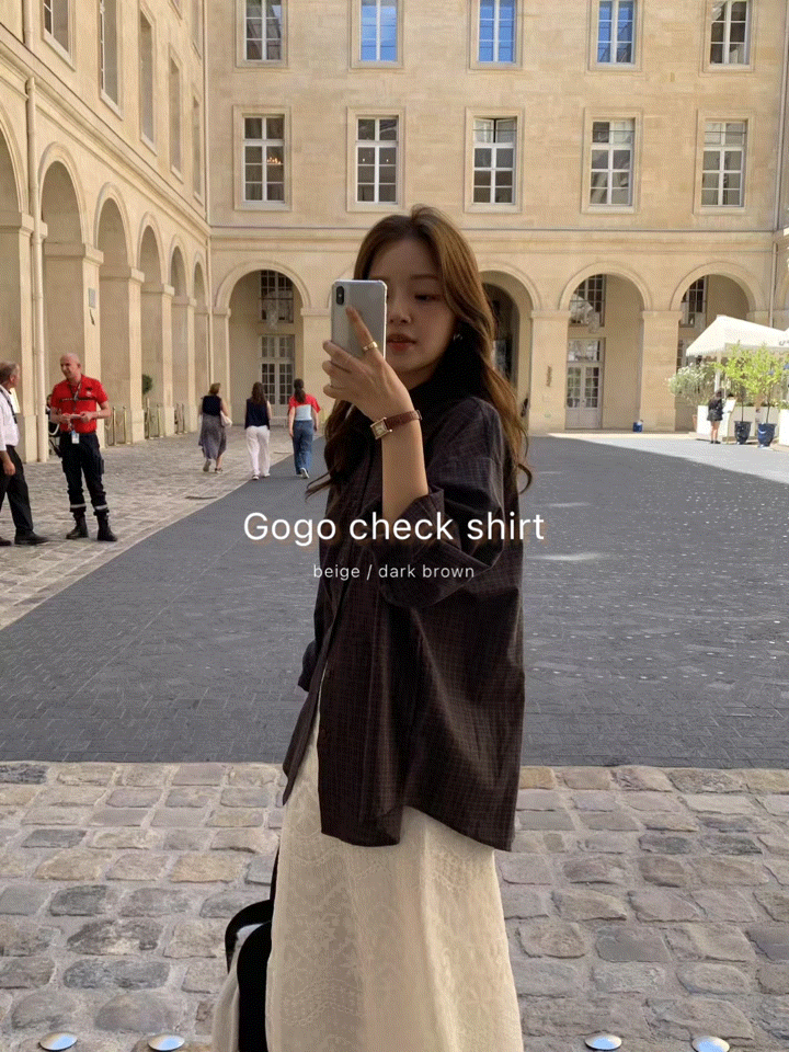 Gogo check shirt(2 colors)