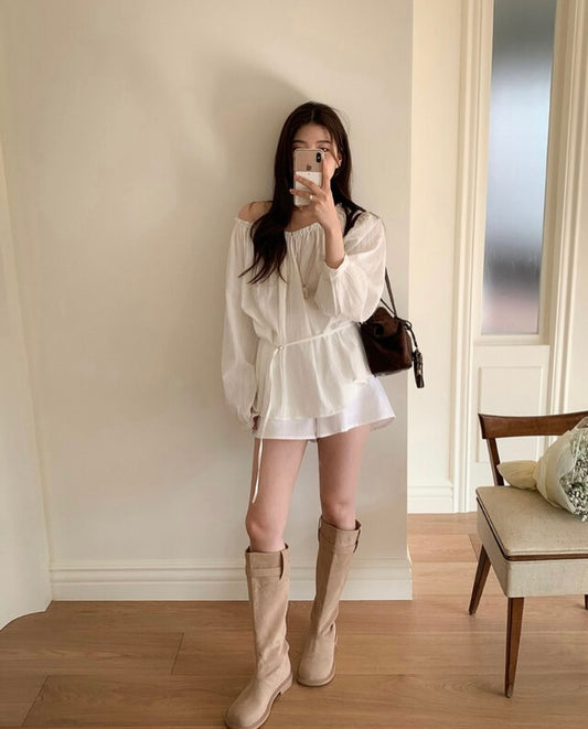 Amos off-shoulder blouse