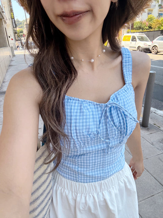 Nice check bustier(2 colors)