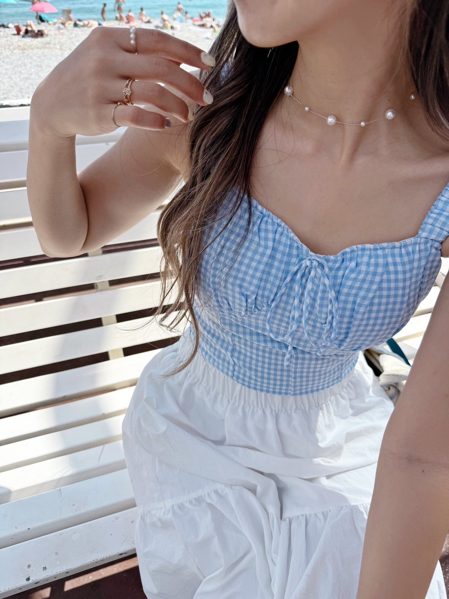 Nice check bustier(2 colors)
