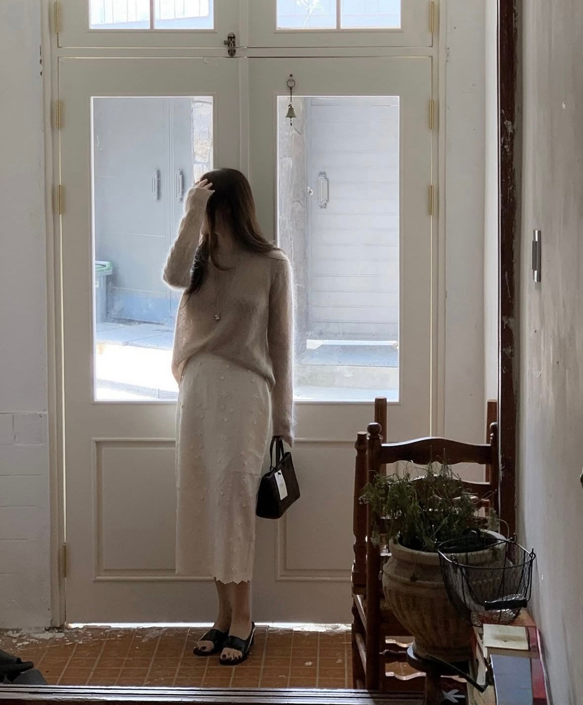 🦙70 kid mohair)Muslin knit