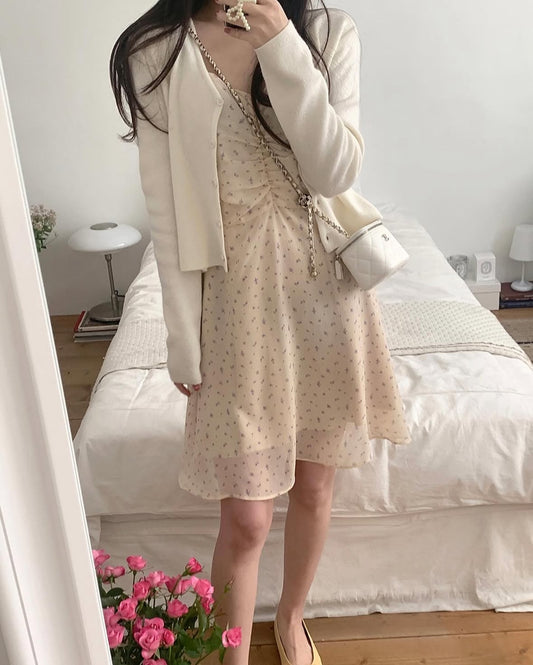 Serene chiffon mini dress