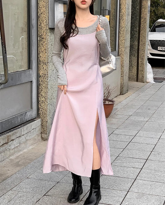 Per string long dress