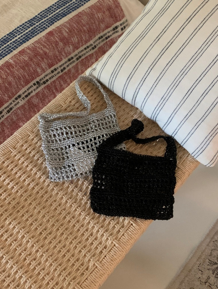 Silver net knit bag(2 colors)