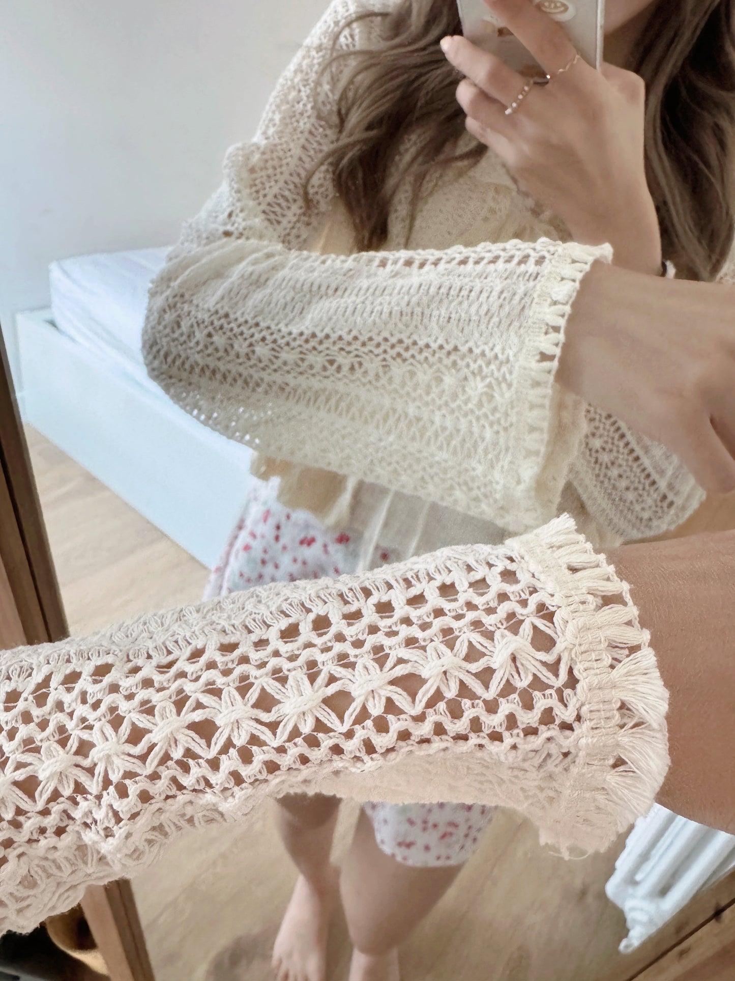 Handmade 🇹🇭鈎織麻線開衫