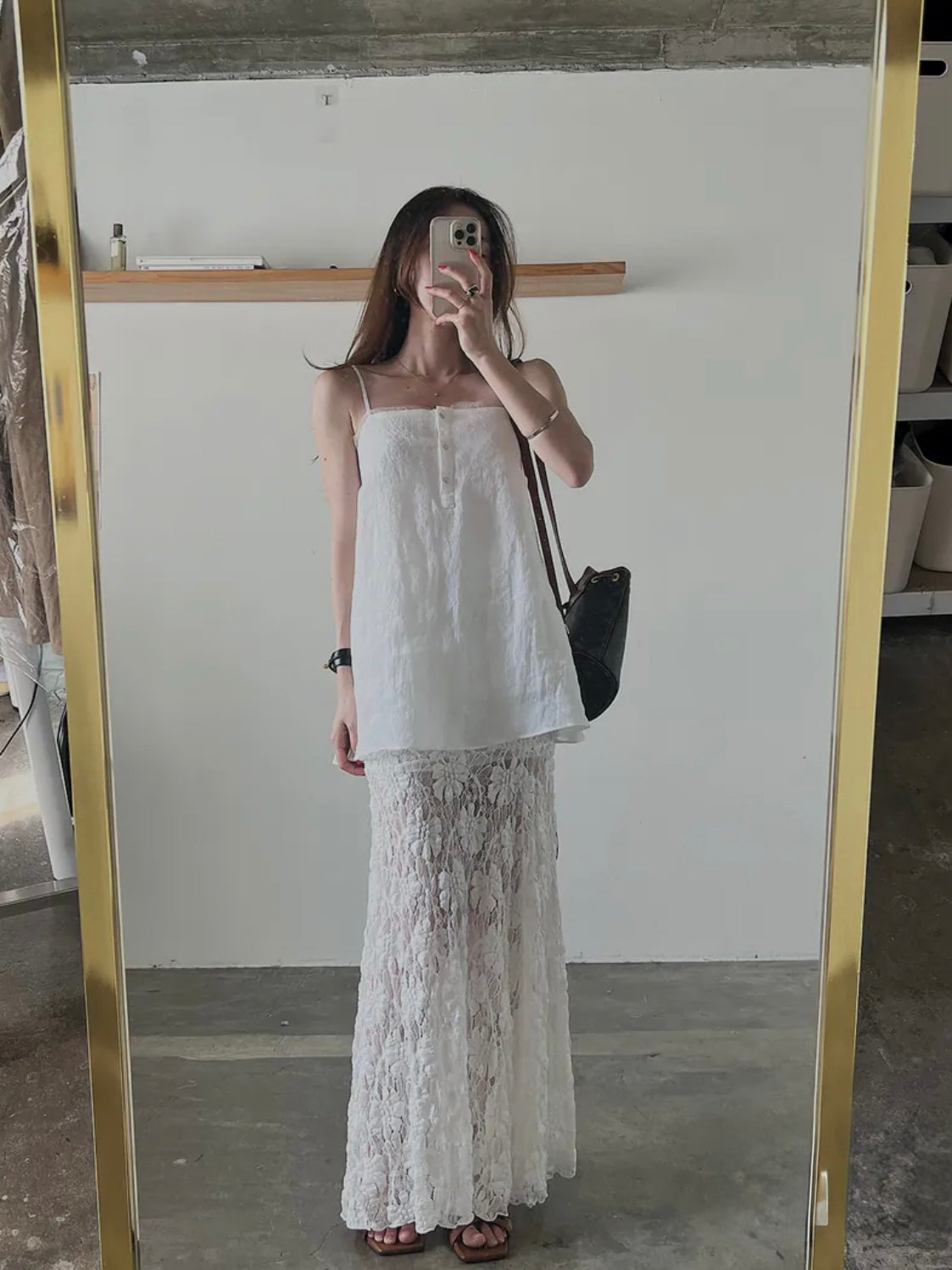 Lace banding skirt(new version)