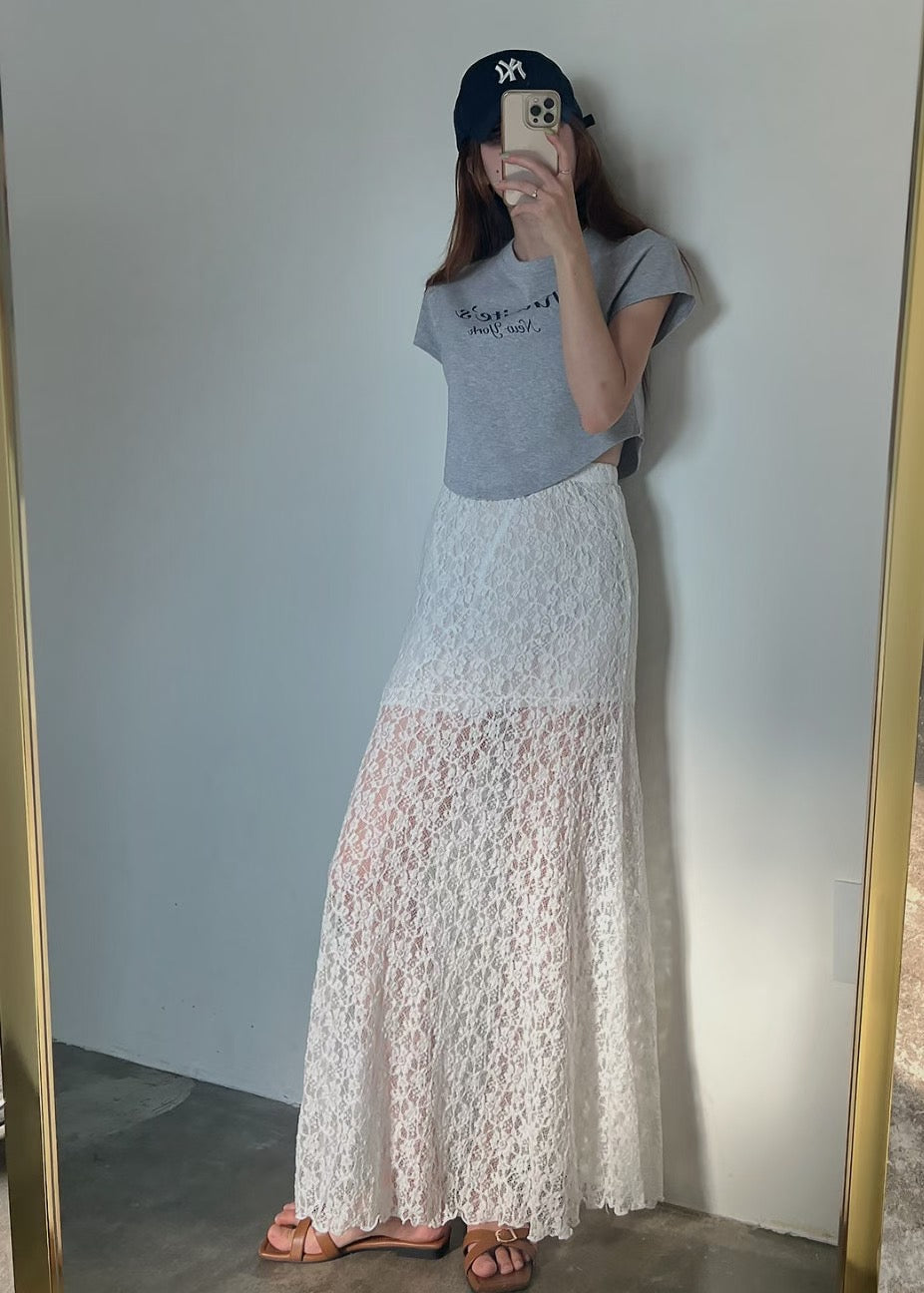 Lace banding skirt(new version)