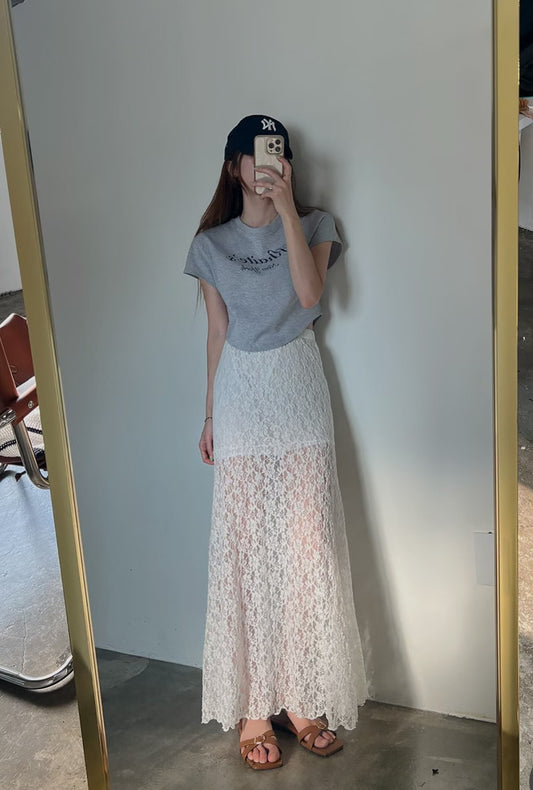 Lace banding skirt(new version)