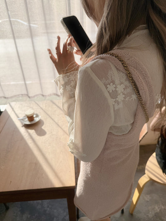 Cotton candy knit mini ops