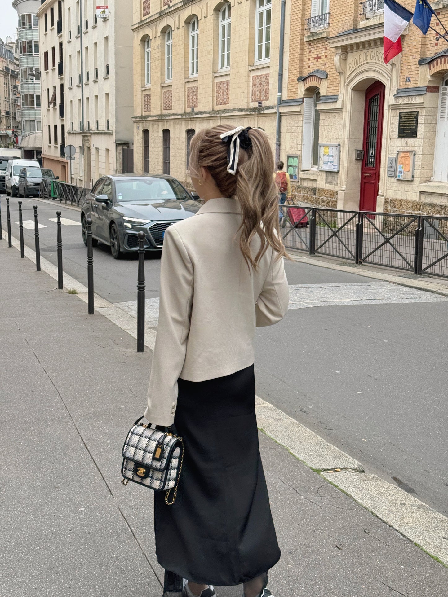Small check jacket