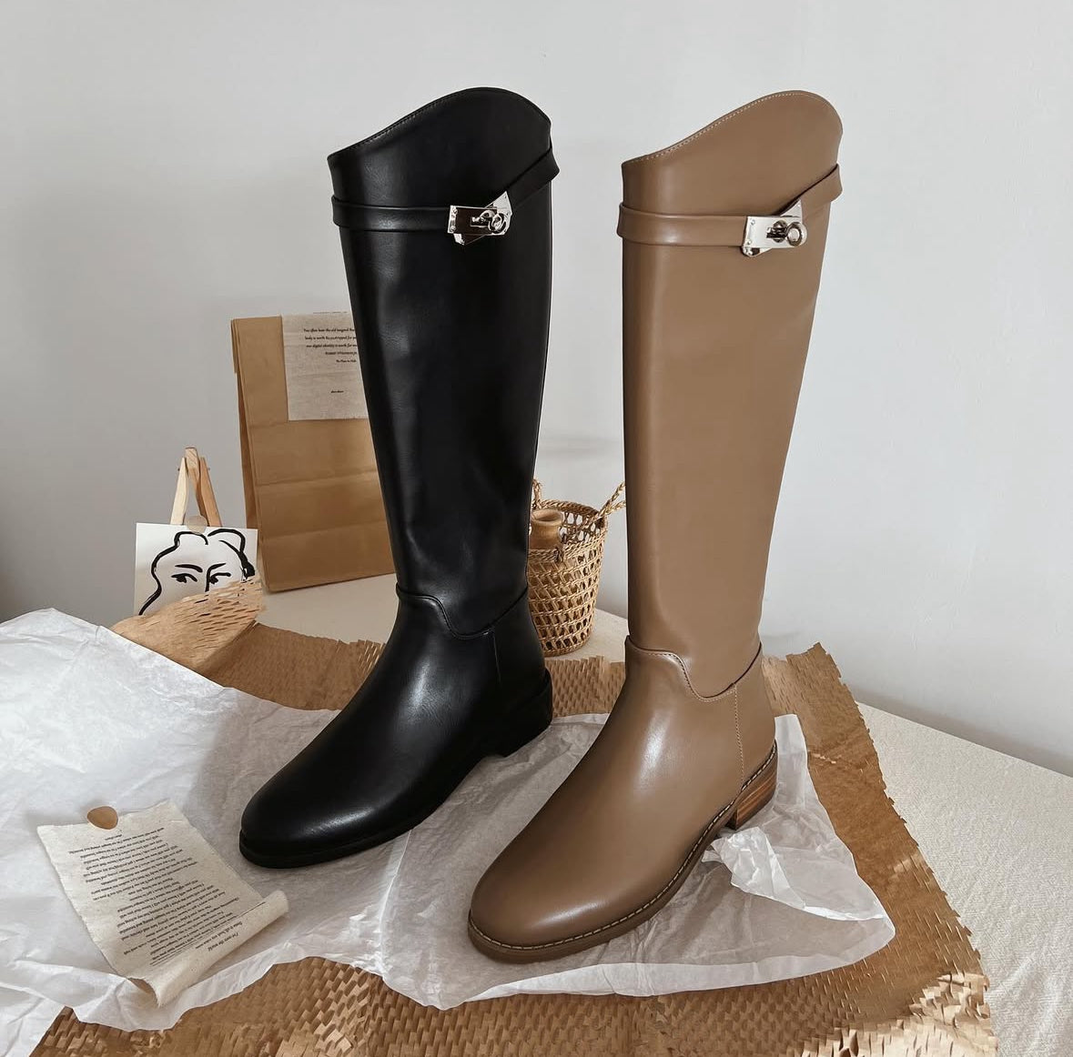 Lock boots(2 colors)