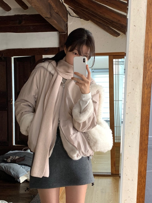 雙面穿|Bunny hooded zip-up jumper(3 colors)