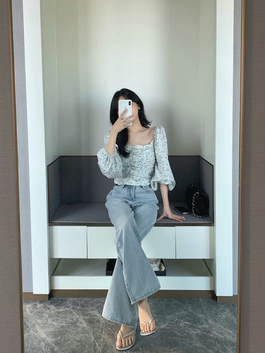 Lily shirring blouse