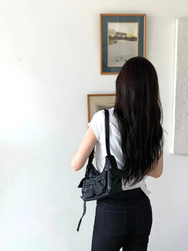 Lace uneven tee