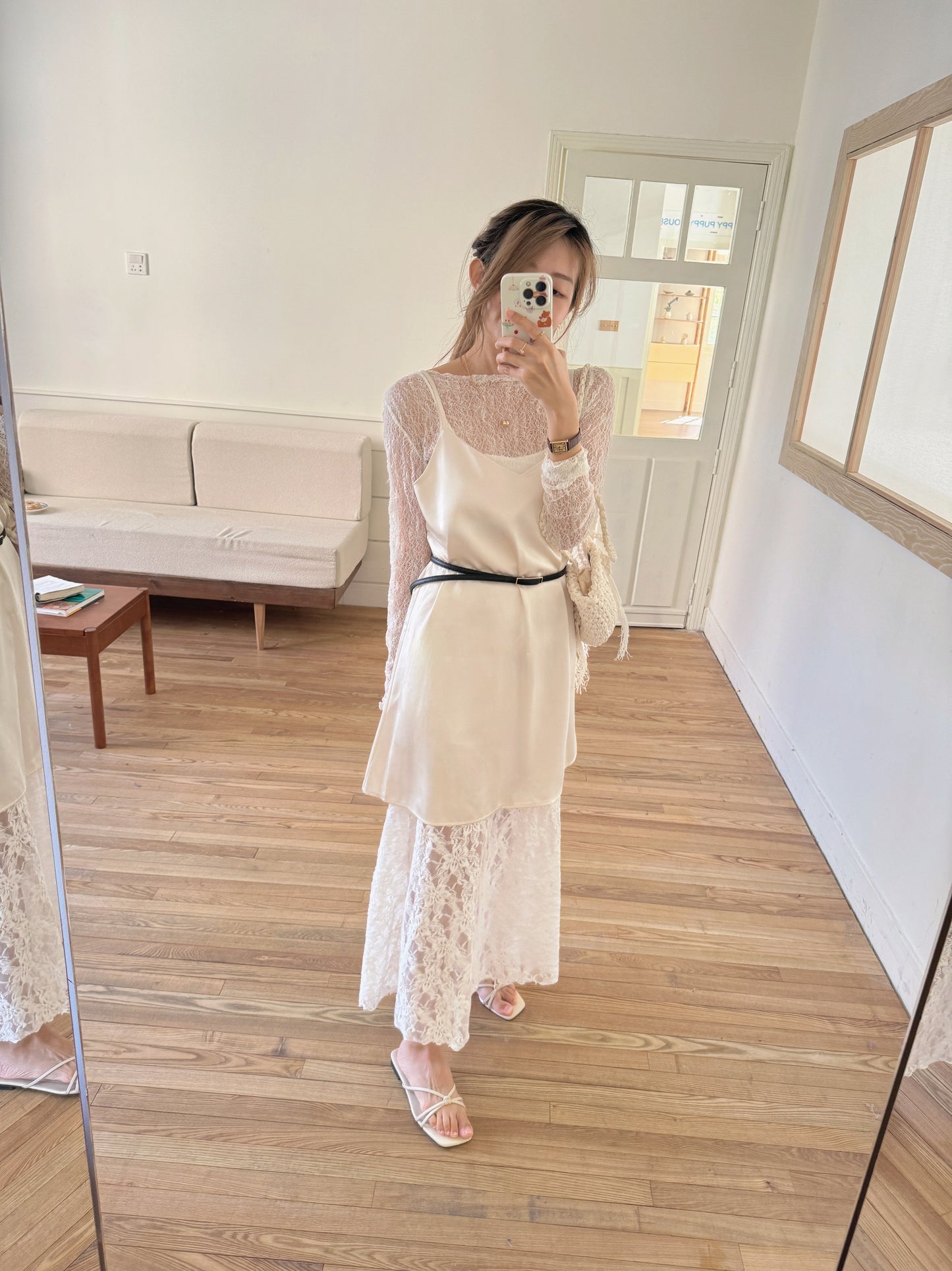 Lace banding skirt(new version)
