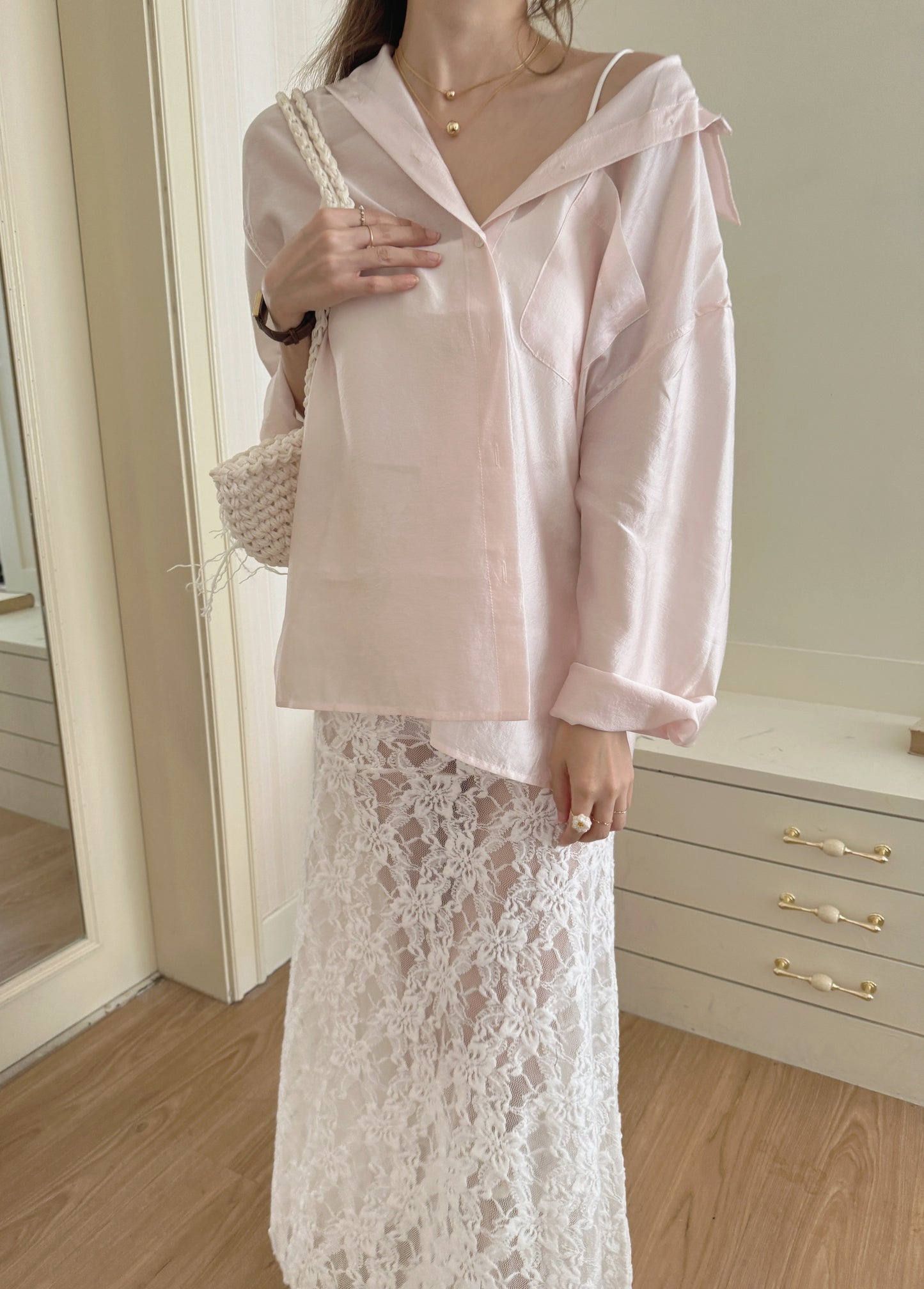 Lace banding skirt(new version)