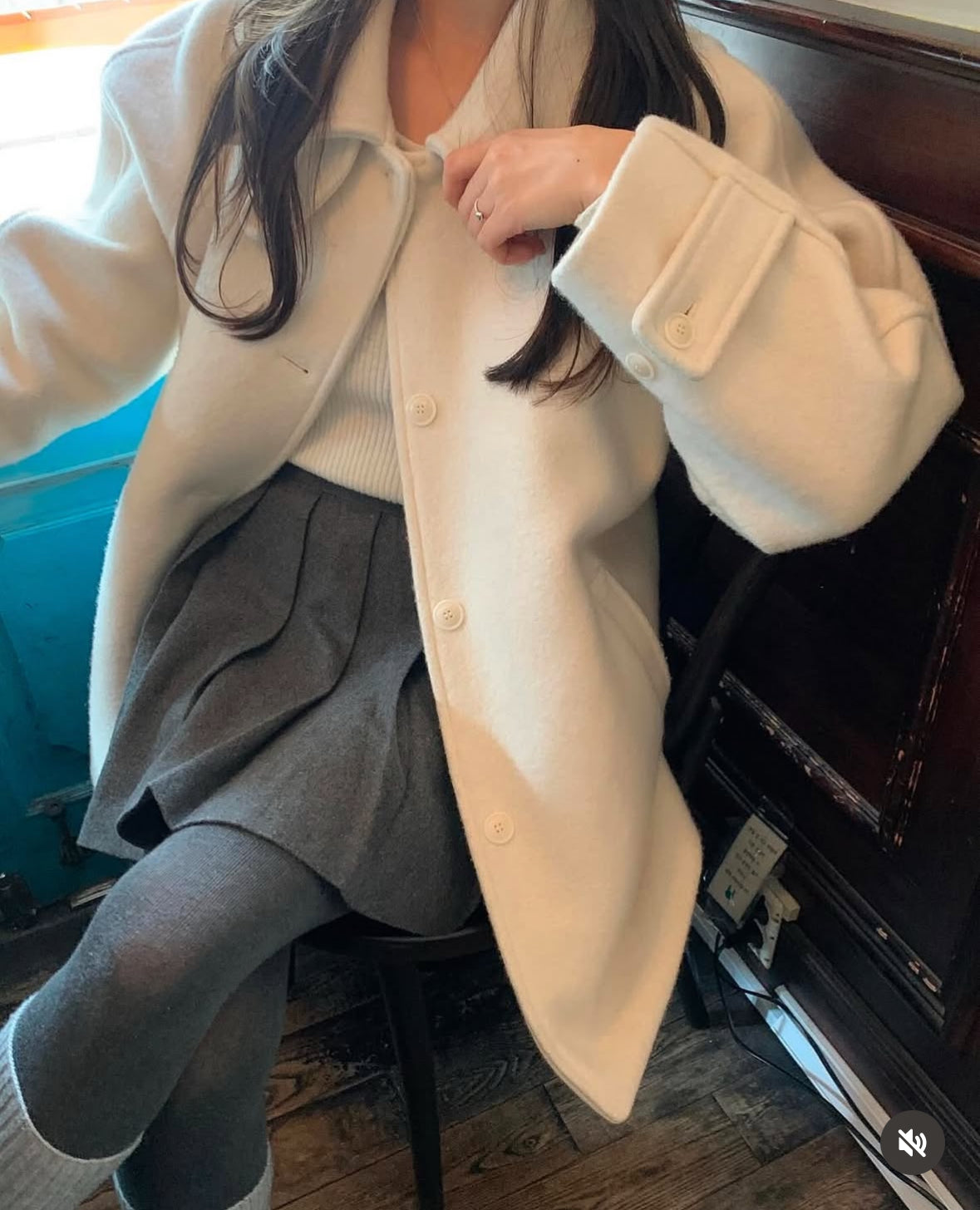 85 Alpaca + wool)Jace Alpaca Half Coat (3oz Quilted Lining)