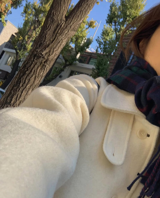 85 Alpaca + wool)Jace Alpaca Half Coat (3oz Quilted Lining)