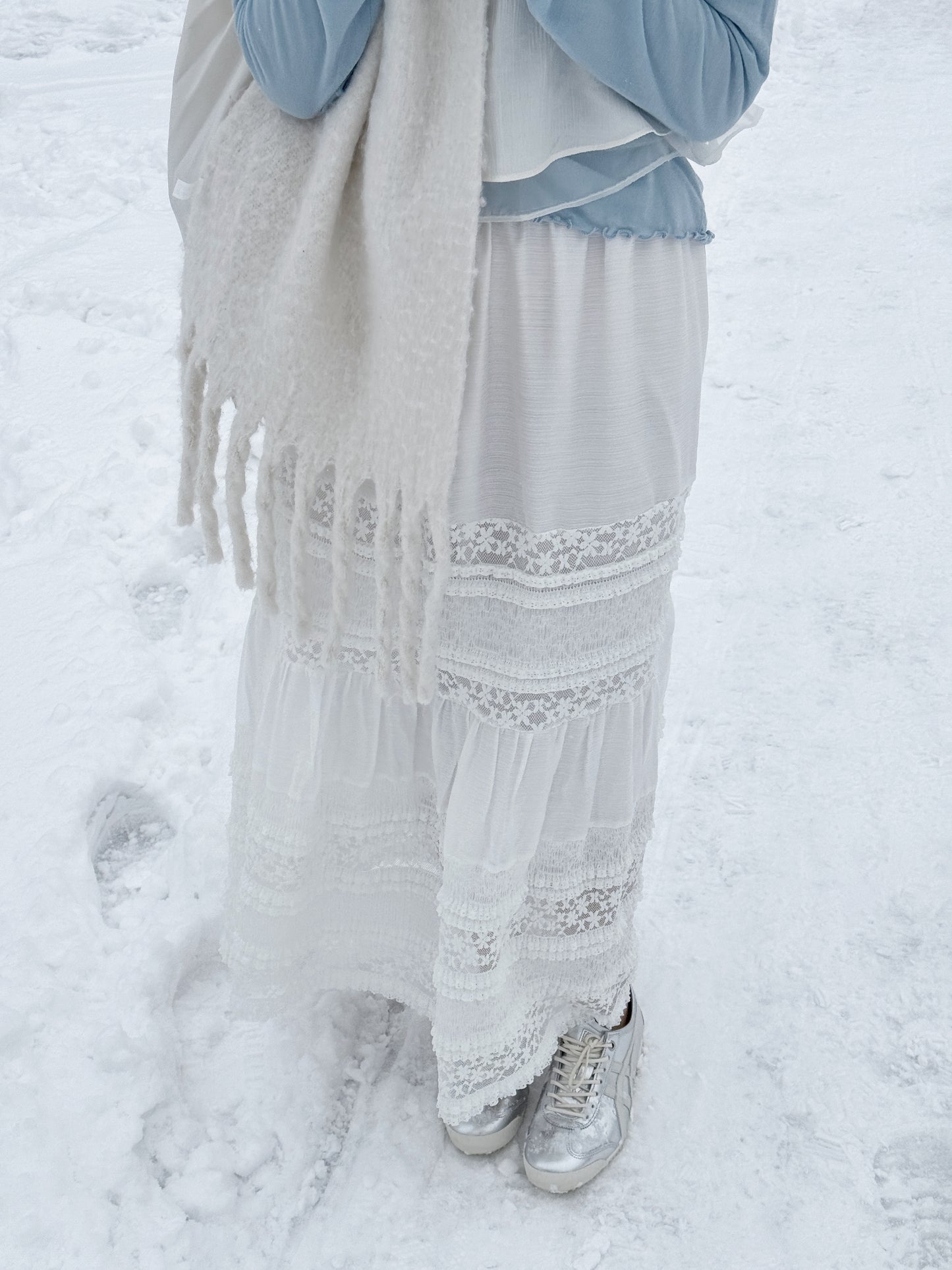 Butterfly ruffle skirt