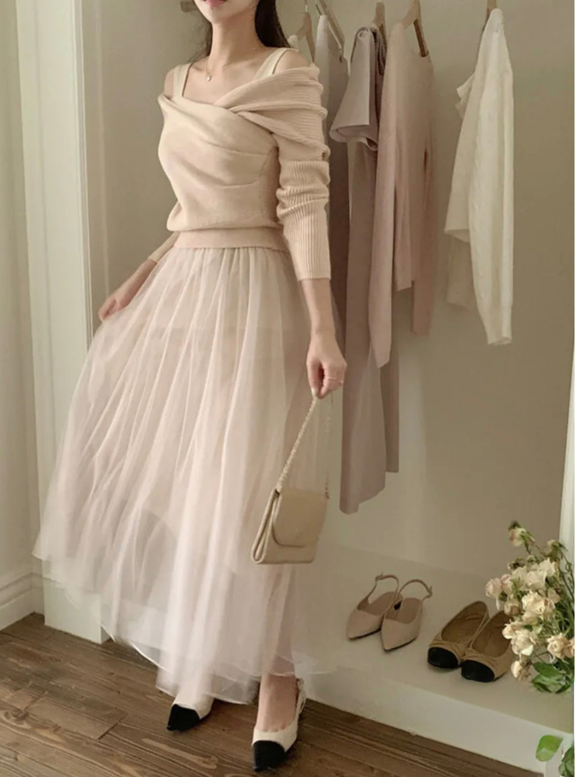Fall in ballet set(3 colors)