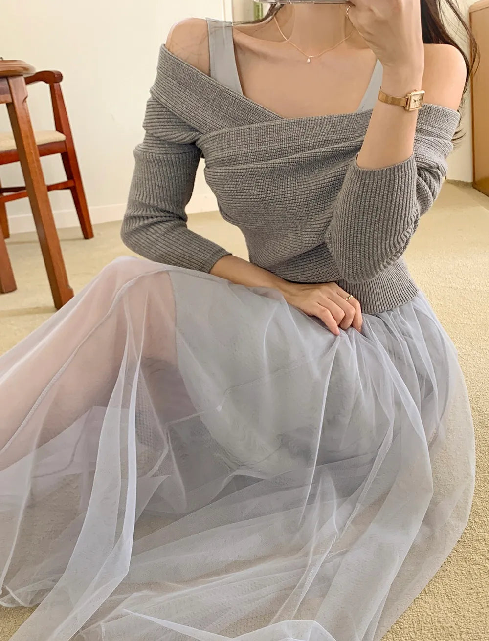 Fall in ballet set(3 colors)