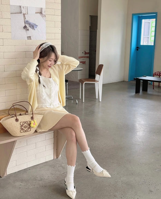 Beez tweed skirt(2 colors)