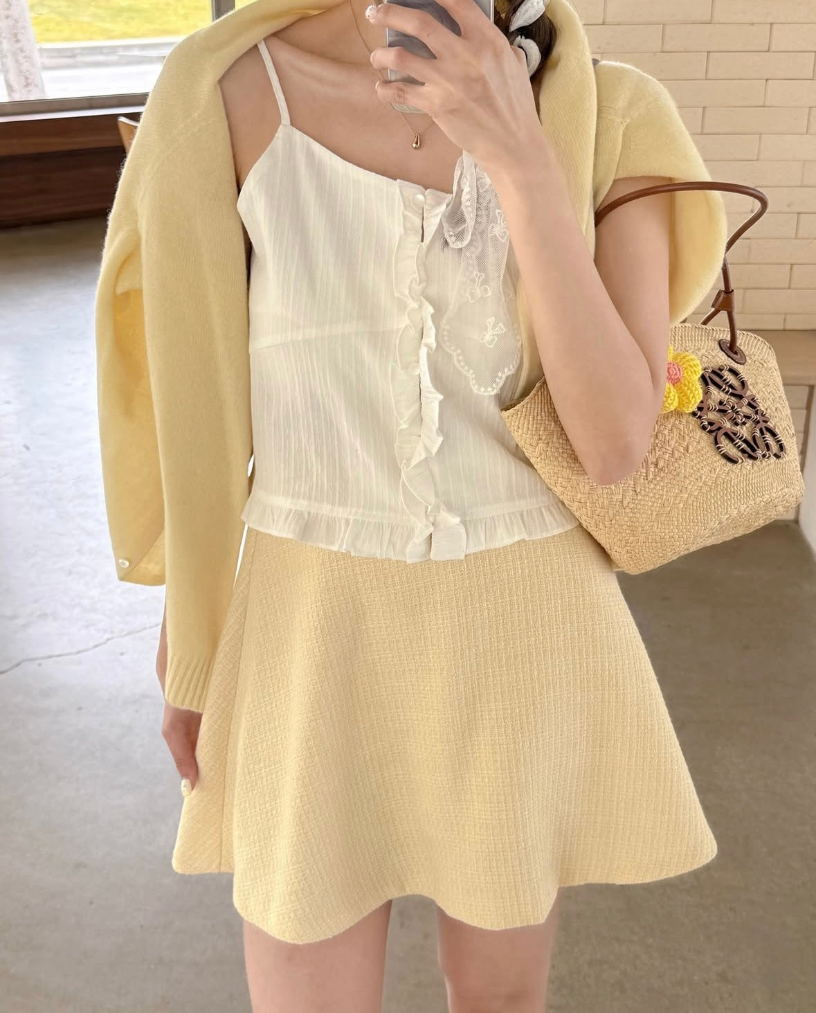 Beez tweed skirt(2 colors)