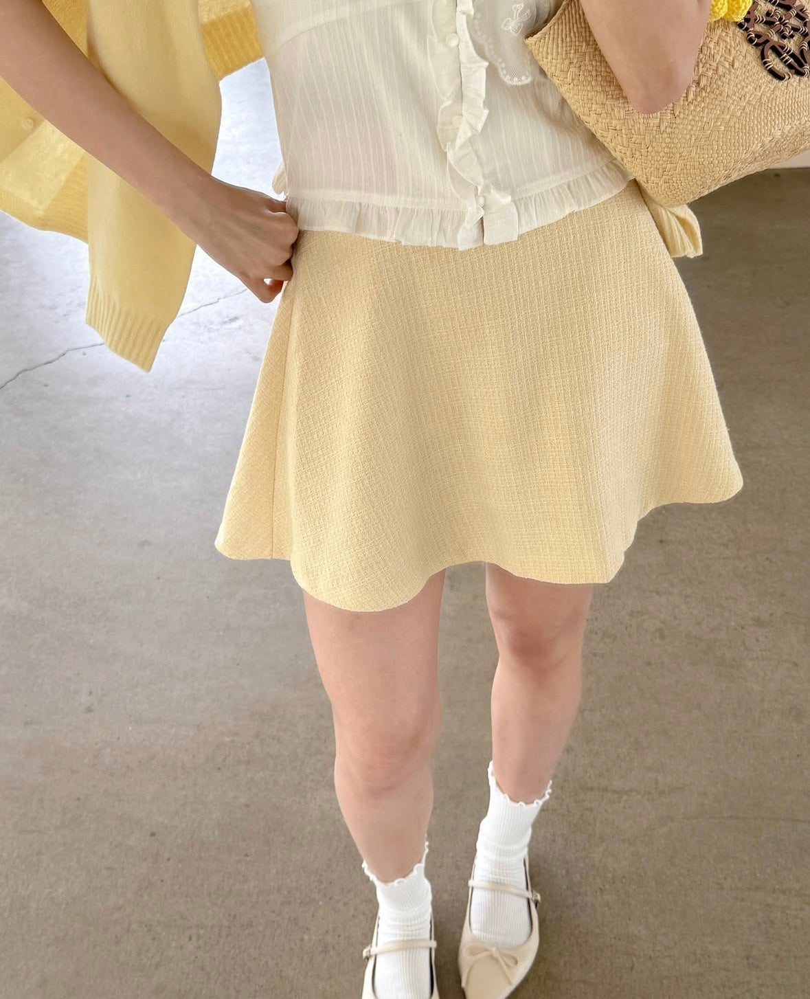 Beez tweed skirt(2 colors)