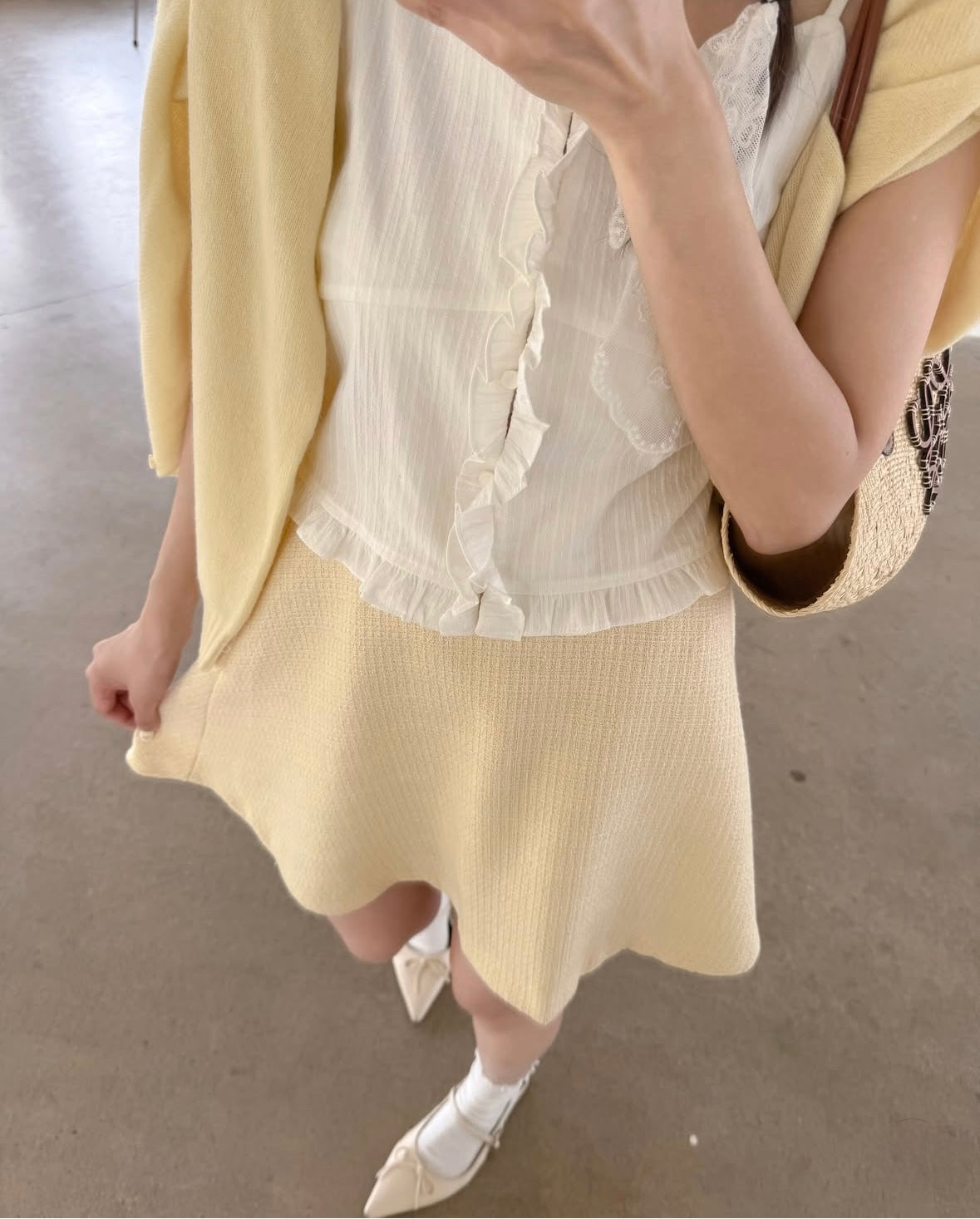 Beez tweed skirt(2 colors)