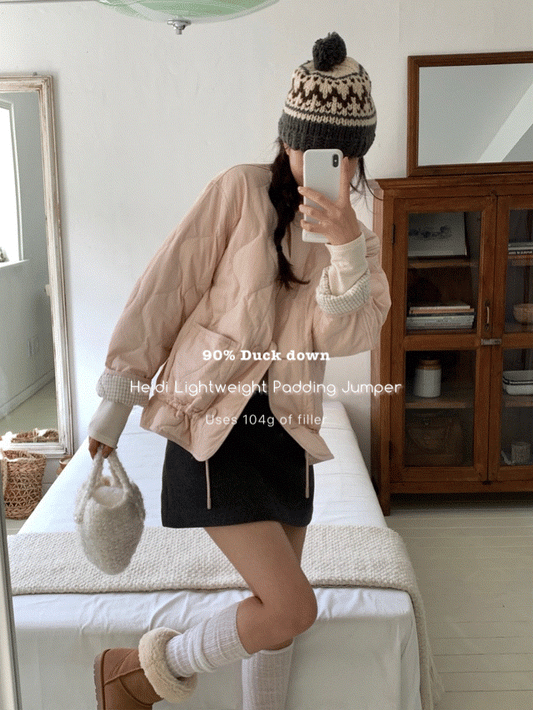 #雙面穿｜90%Duck down)Heidi lightweight padding jumper (2 colors)