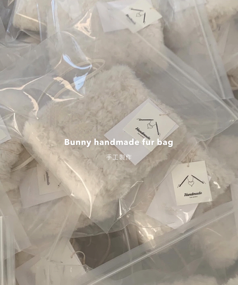 Bunny handmade fur bag