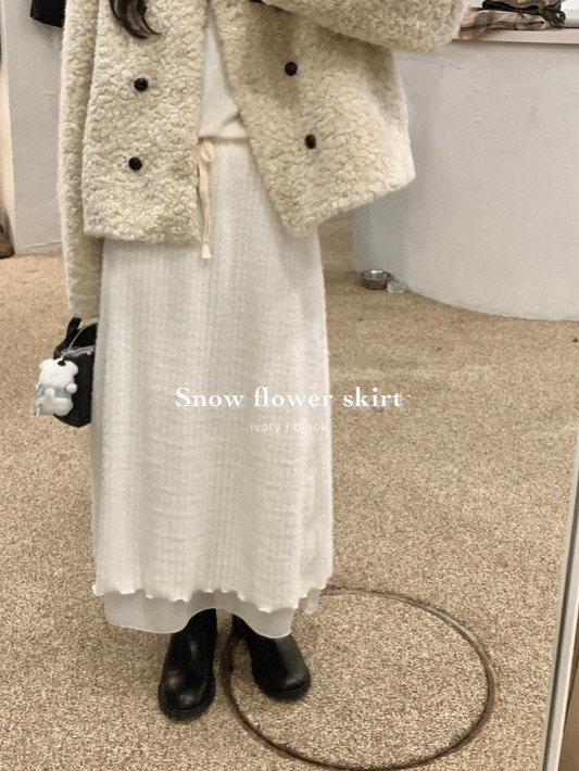 Snow flower skirt(2 colors)