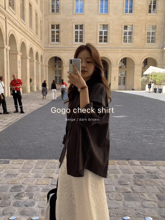 Gogo check shirt(2 colors)