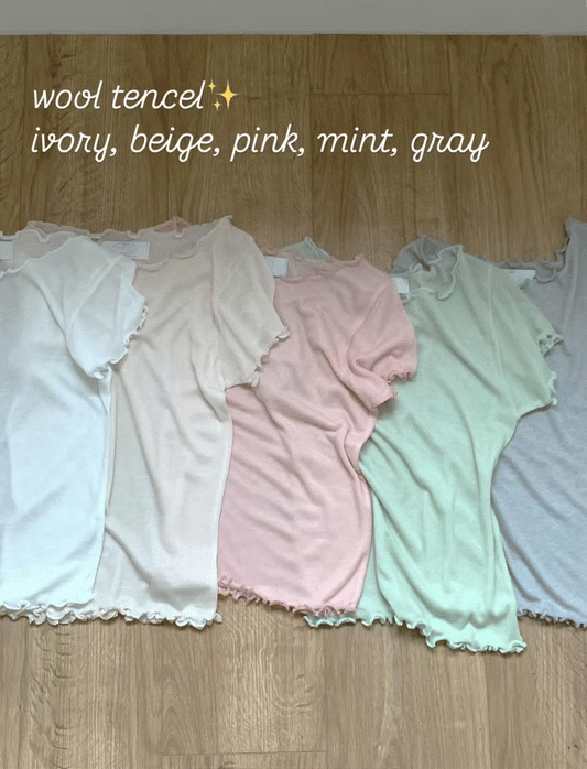 Wool tencel tee(5 colors)