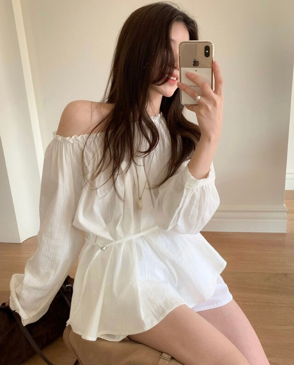 Amos off-shoulder blouse