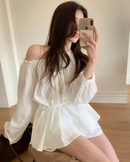 Amos off-shoulder blouse