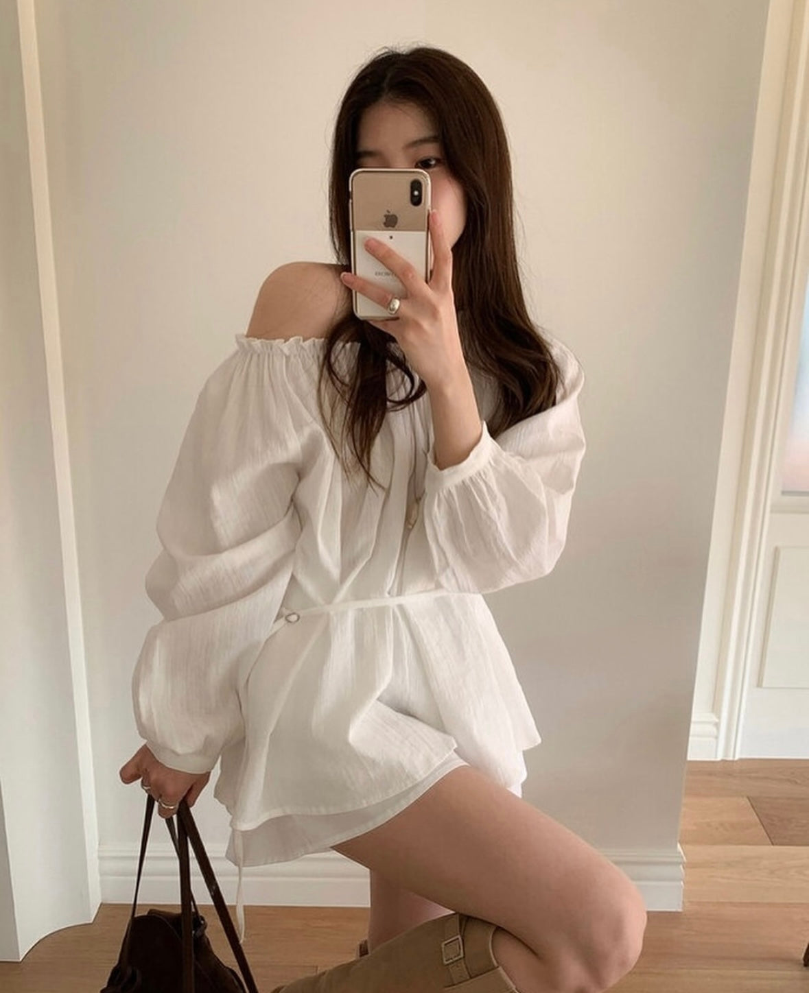 Amos off-shoulder blouse