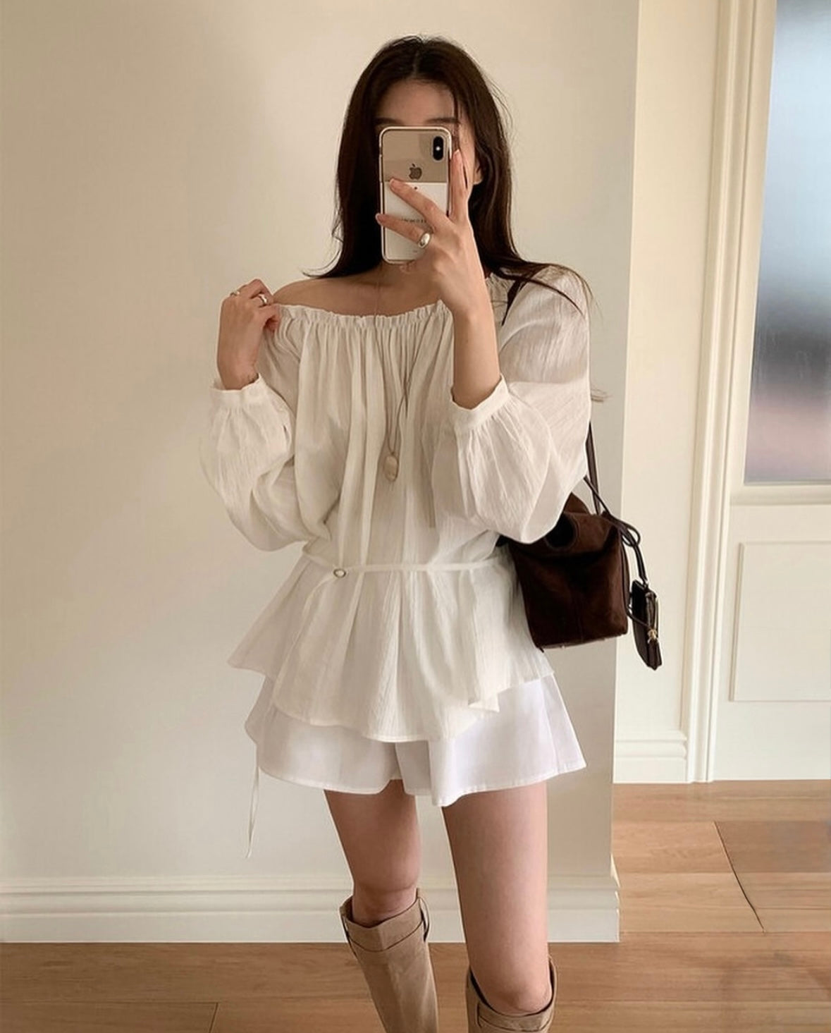 Amos off-shoulder blouse