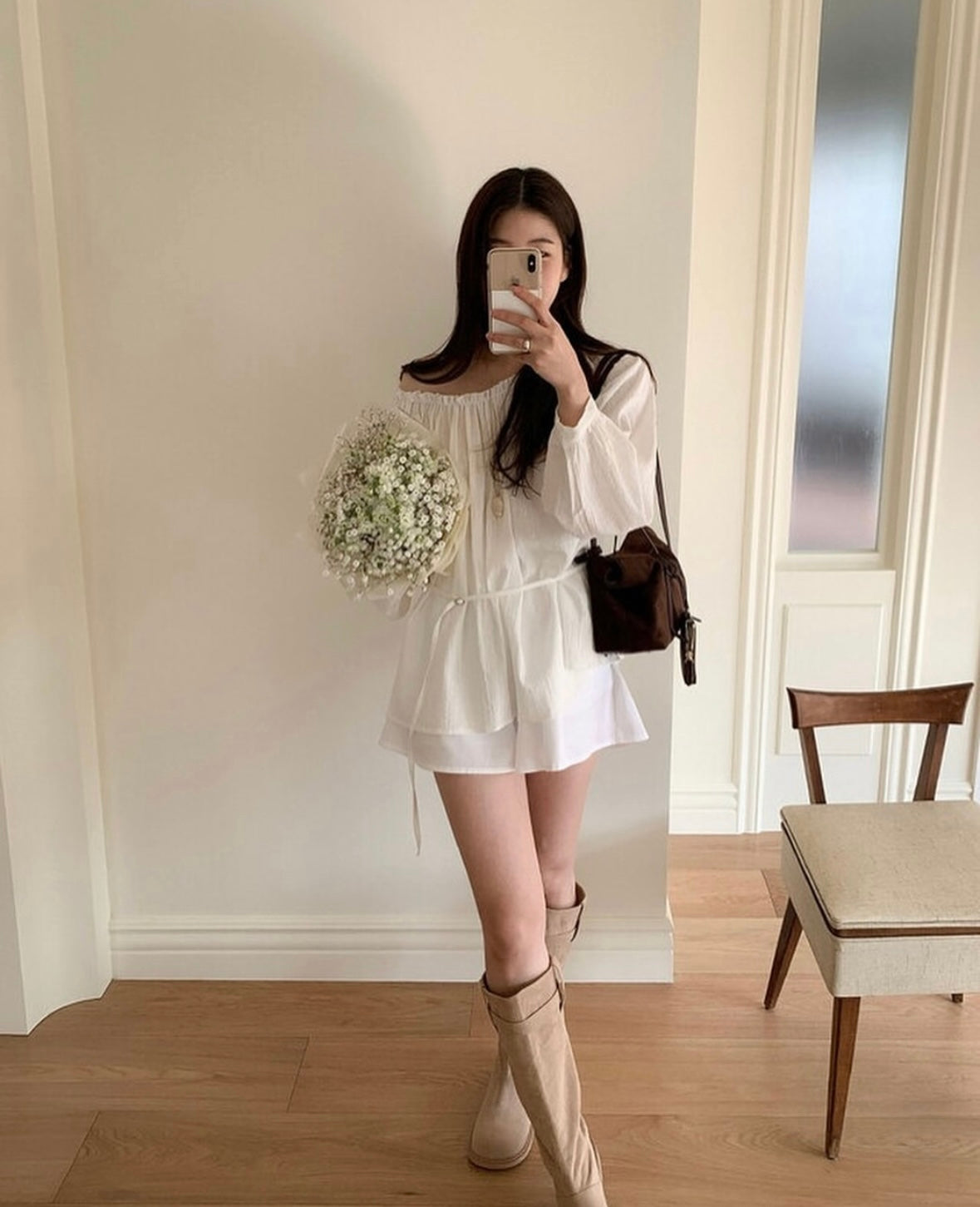 Amos off-shoulder blouse