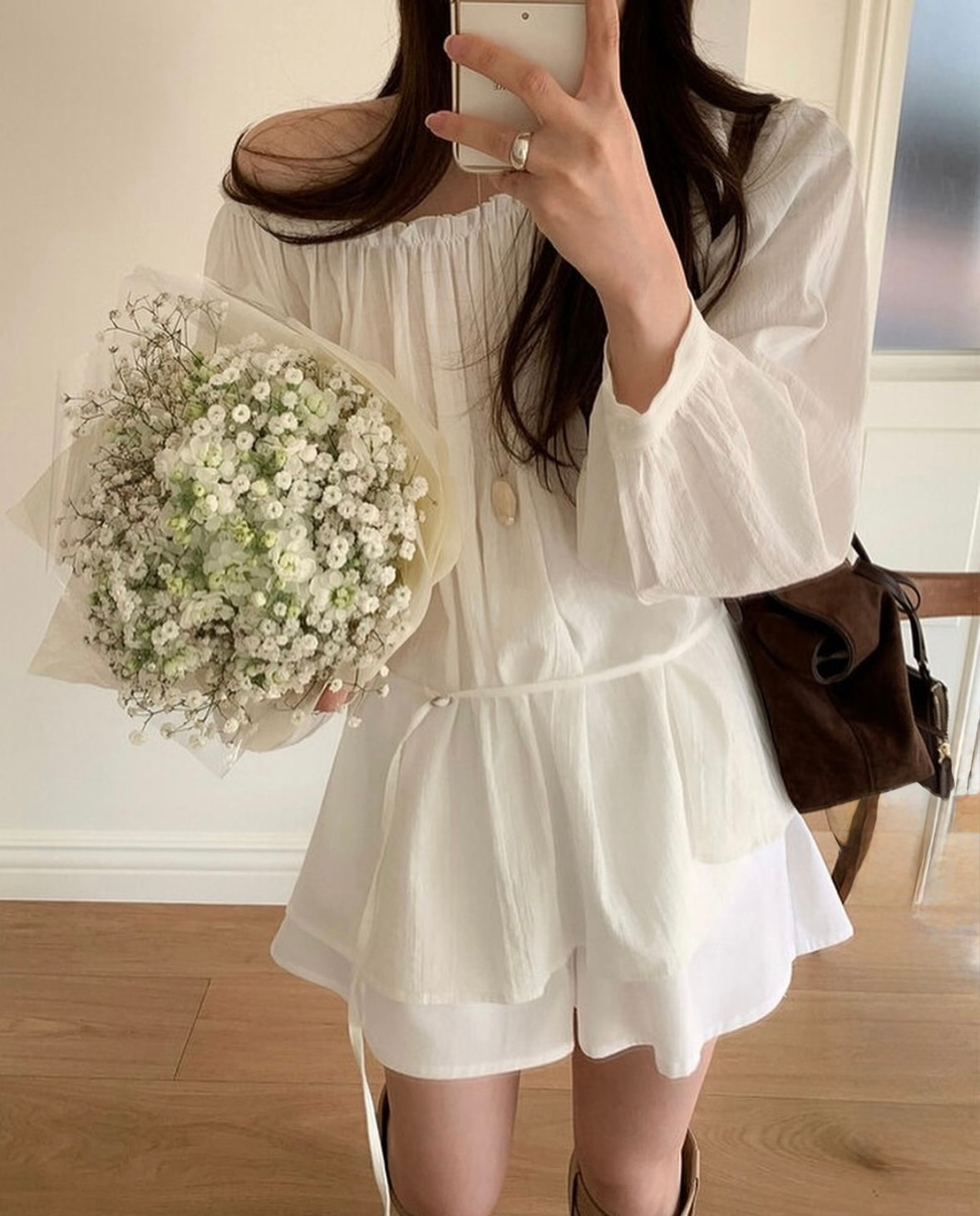 Amos off-shoulder blouse