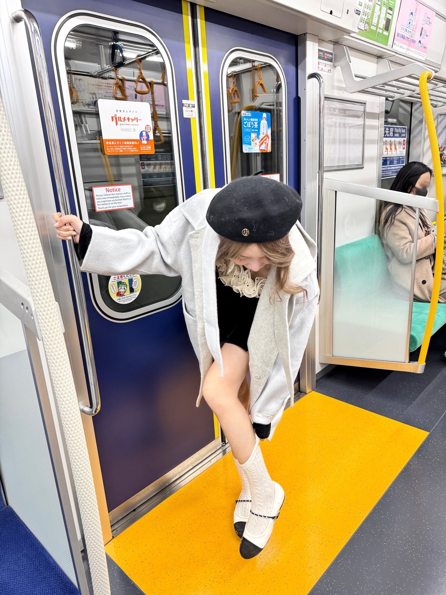 新色！雙面穿70 wool)Almond & cream handmade coat