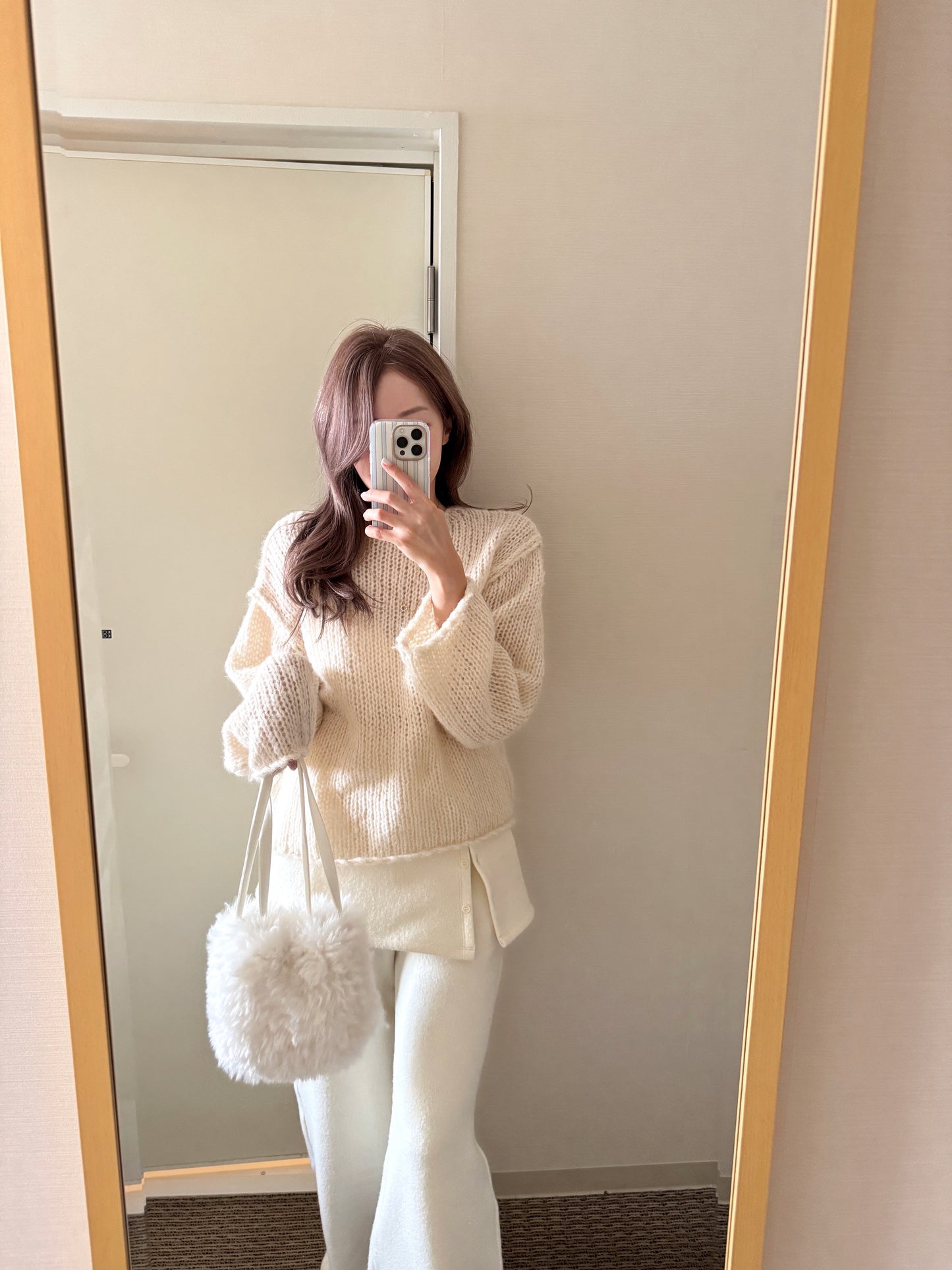 Good morning alpaca knit(2 colors)