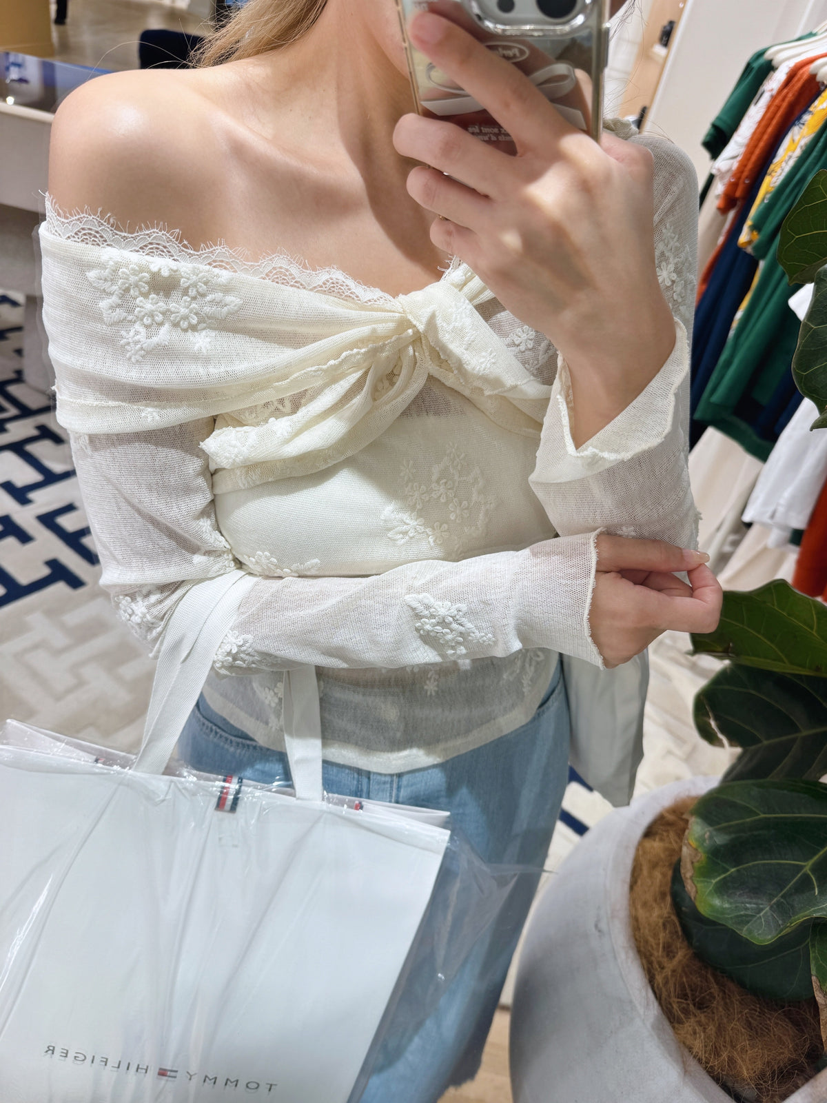 V lace top