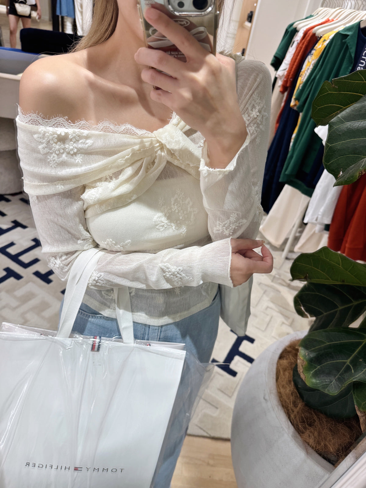 V lace top