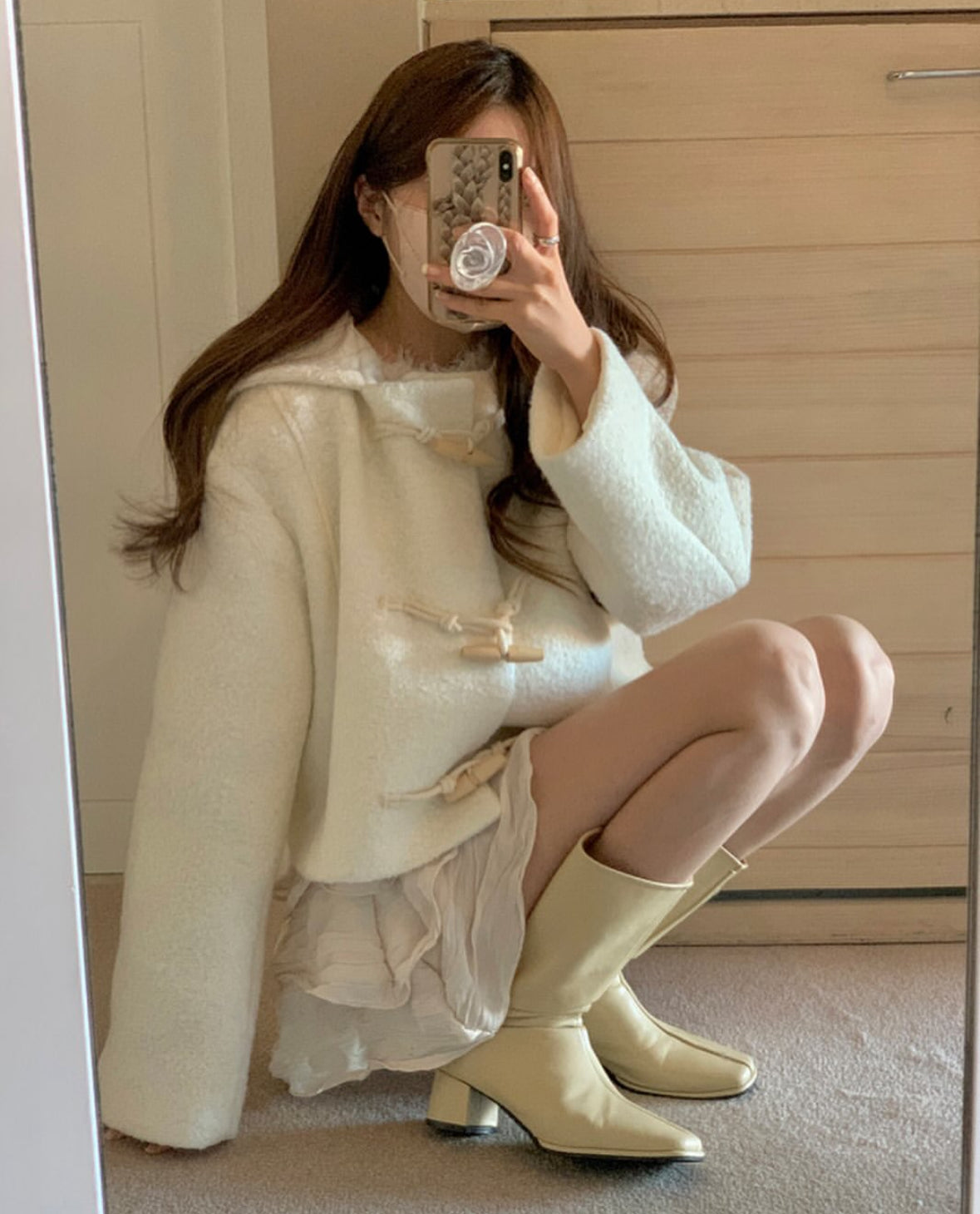 40 wool)Cicley hooded coat