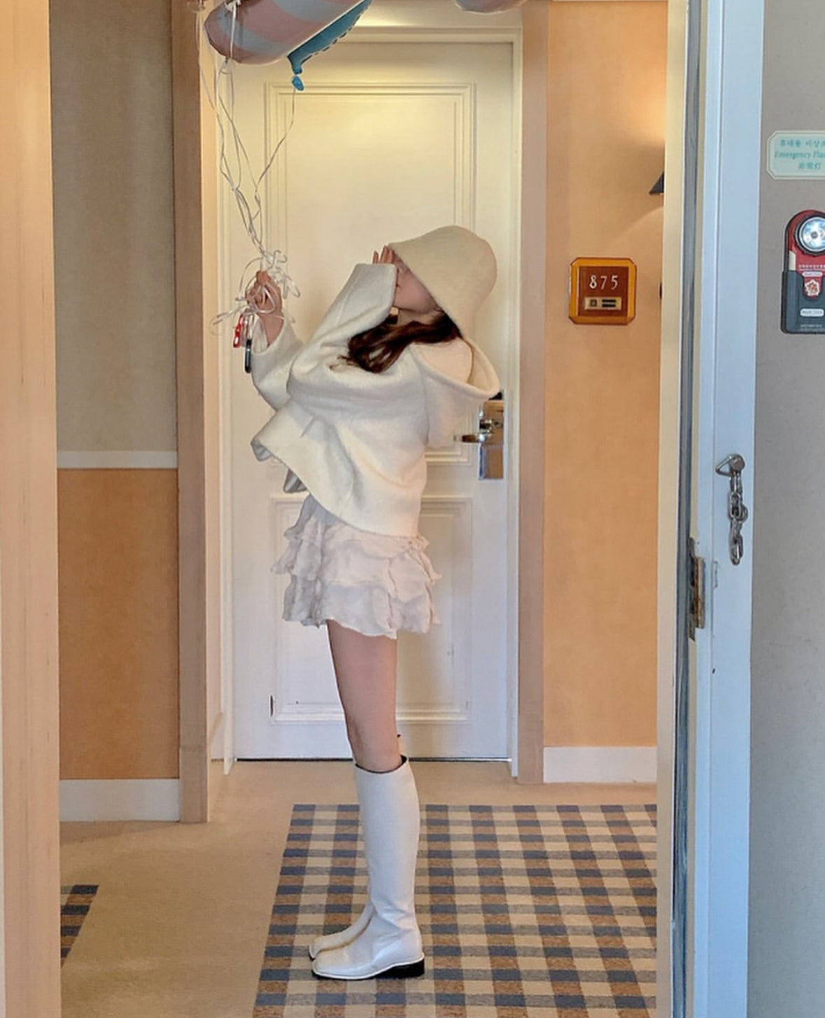 40 wool)Cicley hooded coat