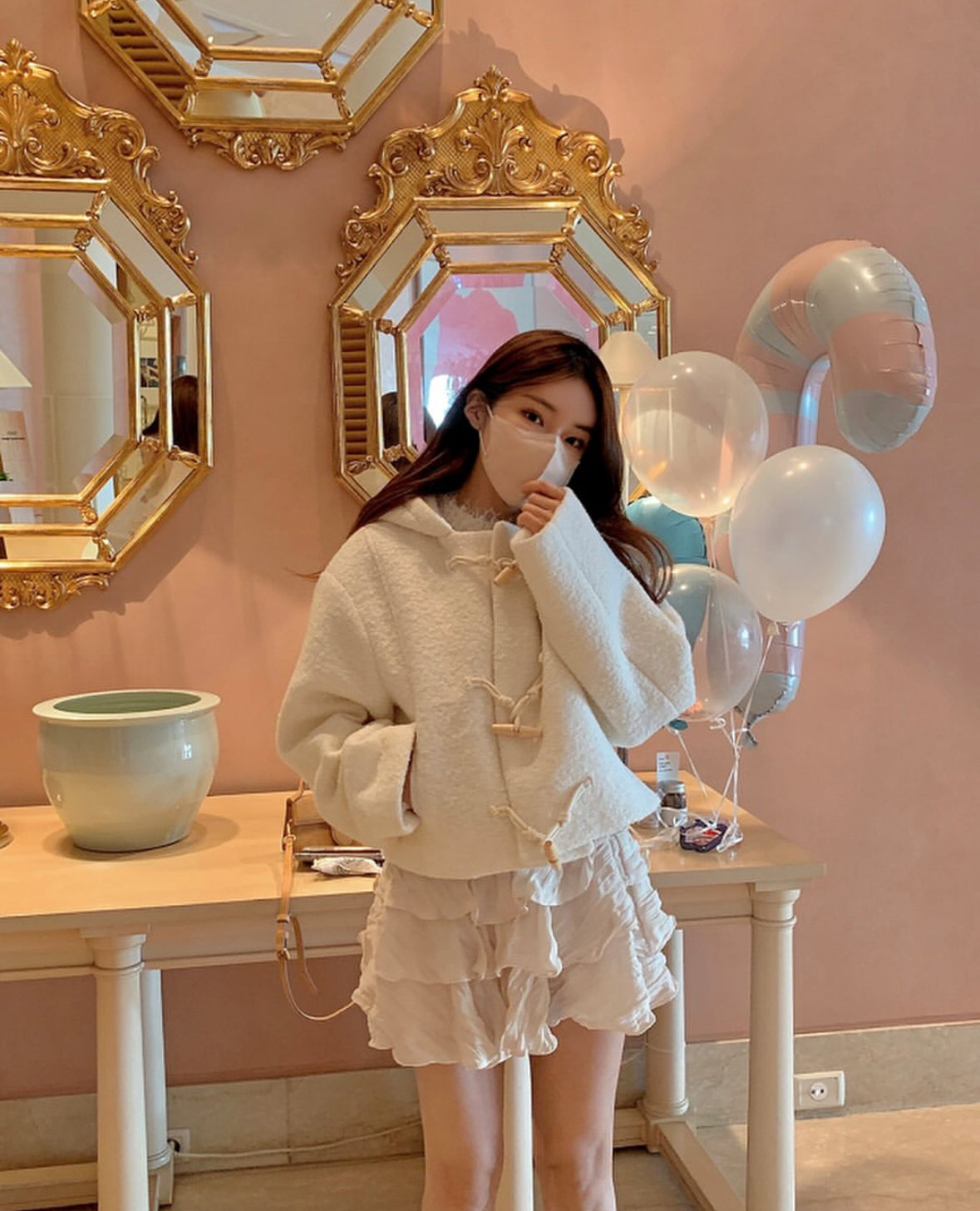 40 wool)Cicley hooded coat