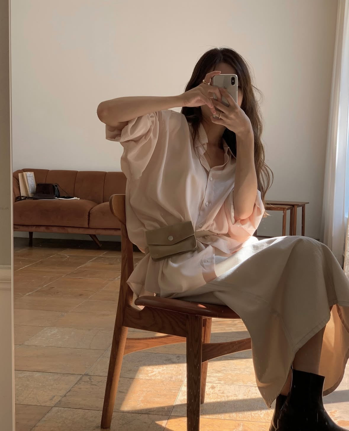 Soho denim skirt(2 colors)