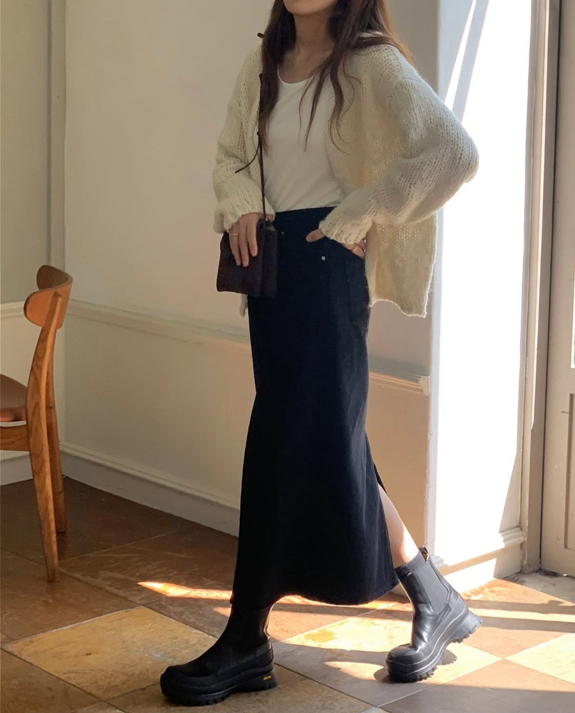 Soho denim skirt(2 colors)